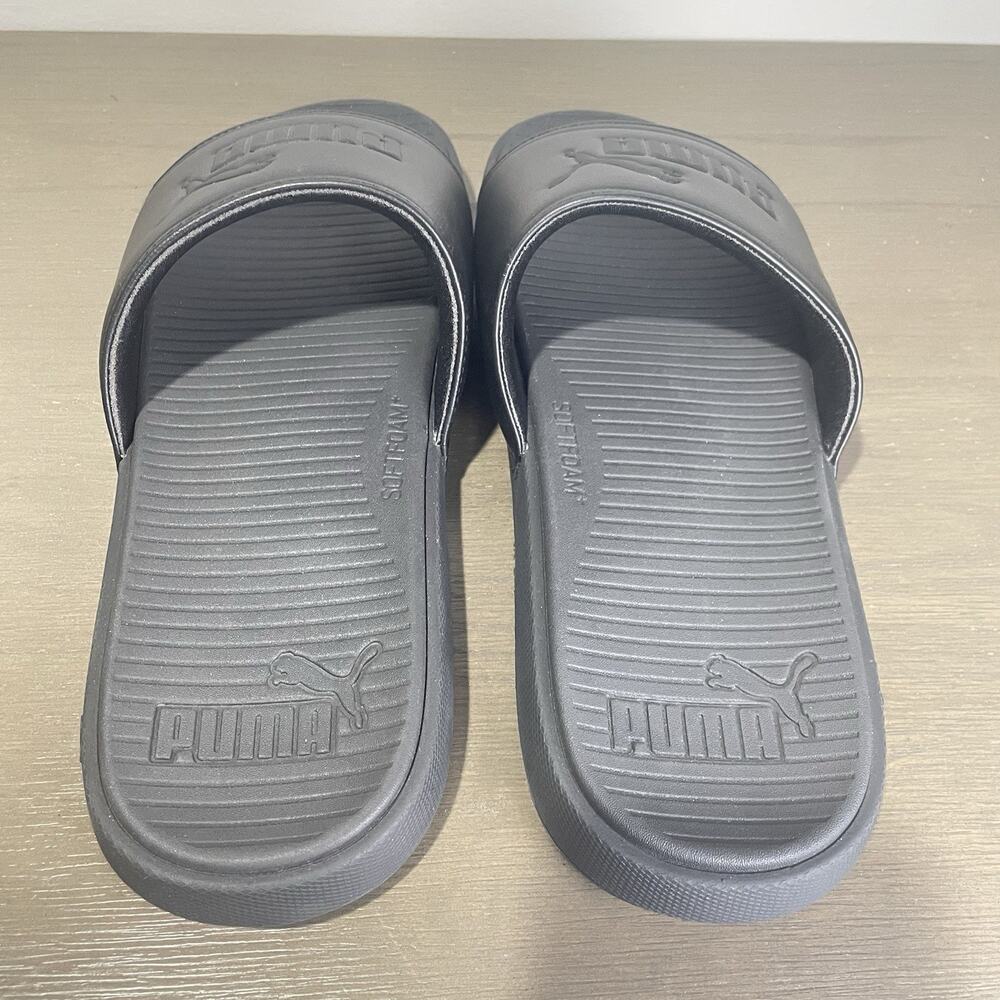 Puma Mens Size 10 Slides All Black Cool Cat 3.0 Sandals Soft Foam Flip Flop - Picture 4 of 7